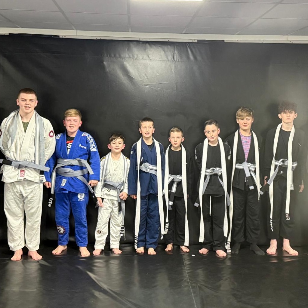Training Grounds junior students on the mats
